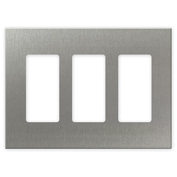 Screwless Stainless Steel - 3 Rocker Wallplate