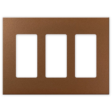 Screwless Copper - 3 Rocker Wallplate