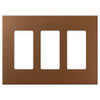 Screwless Copper - 3 Rocker Wallplate