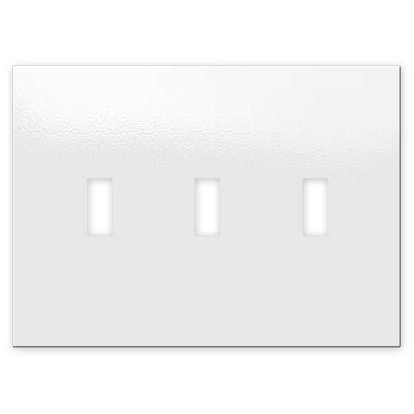 Screwless White - 3 Toggle Wallplate