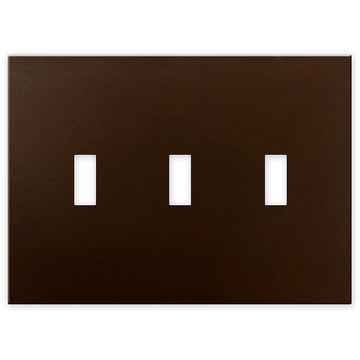 Screwless Bronze - 3 Toggle Wallplate