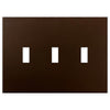 Screwless Bronze - 3 Toggle Wallplate