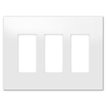 Screwless Oversized White - 3 Rocker Wallplate