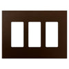 Screwless Oversized Bronze - 3 Rocker Wallplate