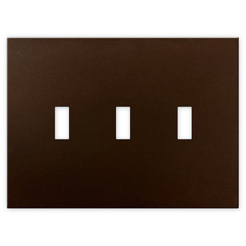 Screwless Oversized Bronze - 3 Toggle Wallplate