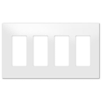 Screwless White - 4 Rocker Wallplate