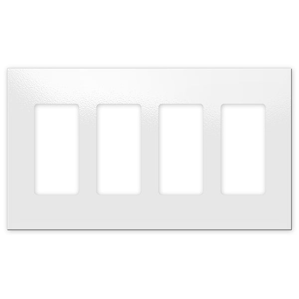Screwless White - 4 Rocker Wallplate