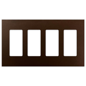 Screwless Bronze - 4 Rocker Wallplate