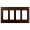Screwless Bronze - 4 Rocker Wallplate
