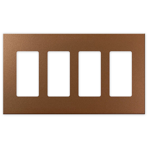 Screwless Copper - 4 Rocker Wallplate