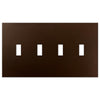 Screwless Bronze - 4 Toggle Wallplate