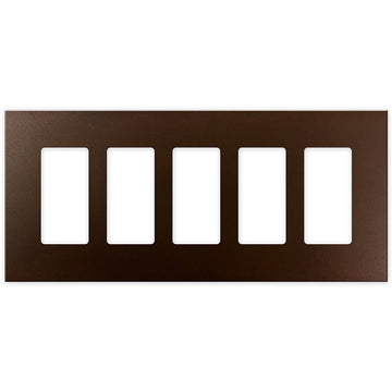 Screwless Bronze - 5 Rocker Wallplate