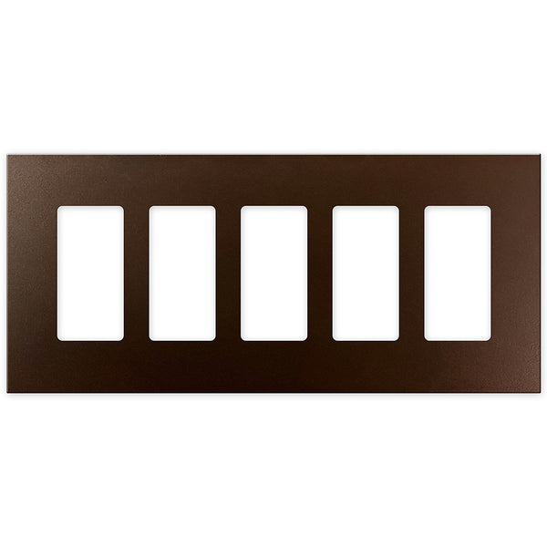 Screwless Bronze - 5 Rocker Wallplate