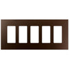 Screwless Bronze - 5 Rocker Wallplate