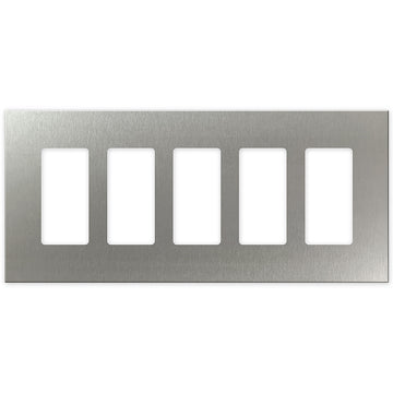 Screwless Stainless Steel - 5 Rocker Wallplate