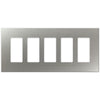 Screwless Stainless Steel - 5 Rocker Wallplate
