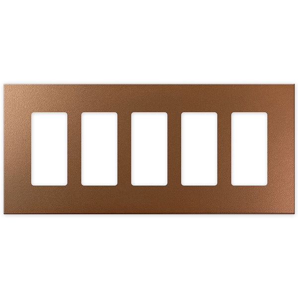 Screwless Copper - 5 Rocker Wallplate