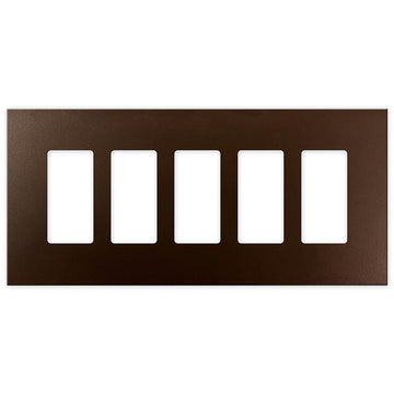 Screwless Oversized Bronze - 5 Rocker Wallplate