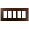 Screwless Oversized Bronze - 5 Rocker Wallplate