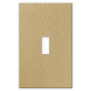Screwless Brushed Gold - 1 Toggle Wallplate