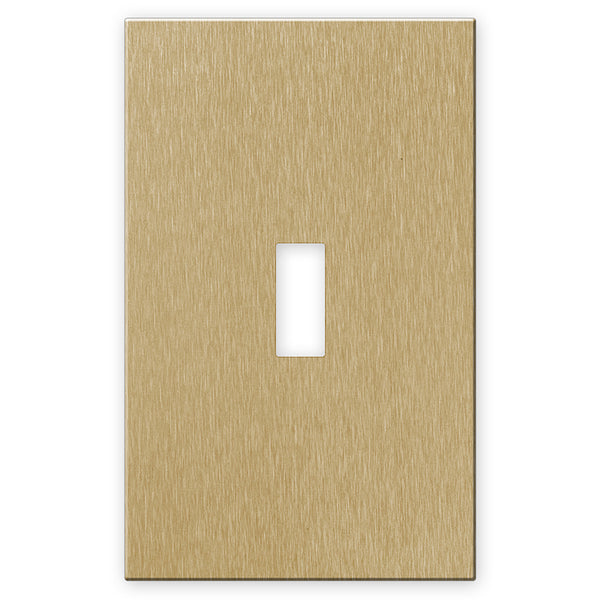 Screwless Brushed Gold - 1 Toggle Wallplate