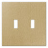 Screwless Brushed Gold - 2 Toggle Wallplate