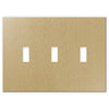 Screwless Brushed Gold - 3 Toggle Wallplate