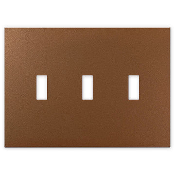 Screwless Copper - 3 Toggle Wallplate