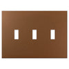 Screwless Copper - 3 Toggle Wallplate