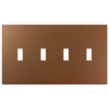 Screwless Copper - 4 Toggle Wallplate