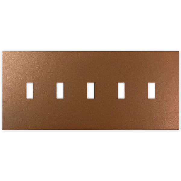 Screwless Copper - 5 Toggle Wallplate