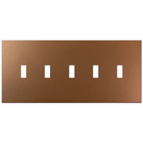 Screwless Copper - 5 Toggle Wallplate