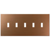 Screwless Copper - 5 Toggle Wallplate