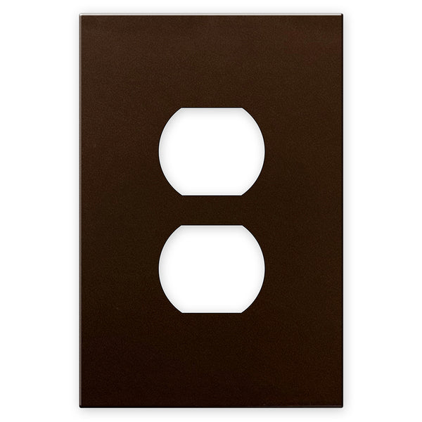 Screwless Oversized Bronze - 1 Duplex Wallplate