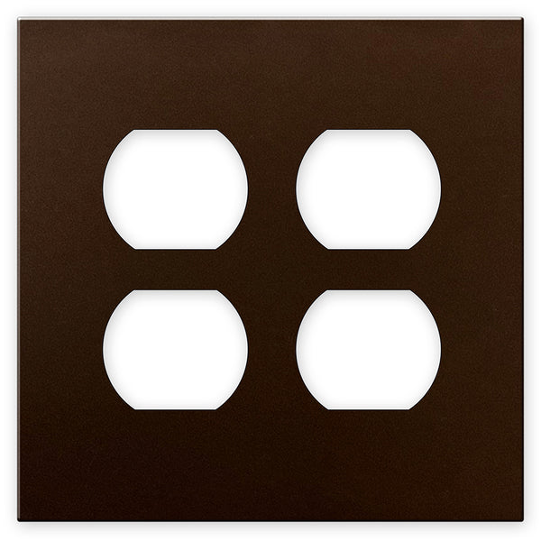 Screwless Bronze - 2 Duplex Wallplate