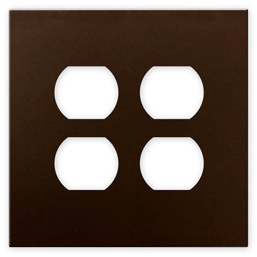 Screwless Oversized Bronze - 2 Duplex Wallplate
