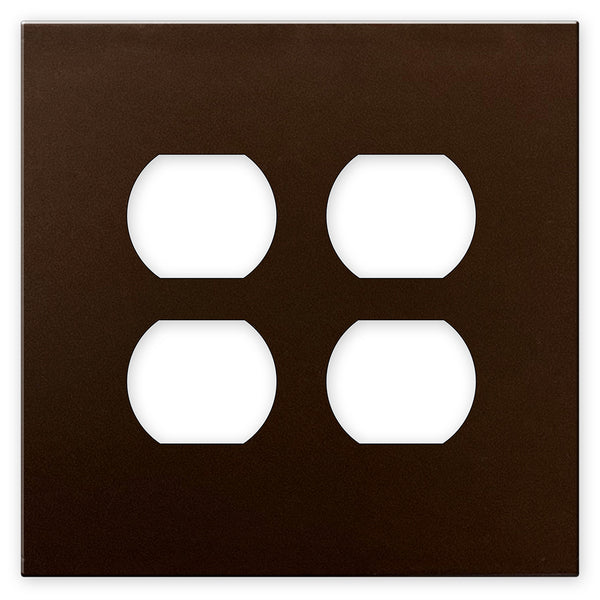 Screwless Oversized Bronze - 2 Duplex Wallplate