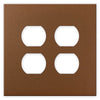 Screwless Oversized Brushed Copper - 2 Duplex Wallplate