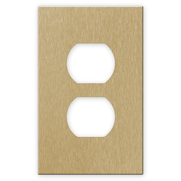 Screwless Brushed Gold - 1 Duplex Wallplate