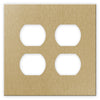 Screwless Brushed Gold - 2 Duplex Wallplate