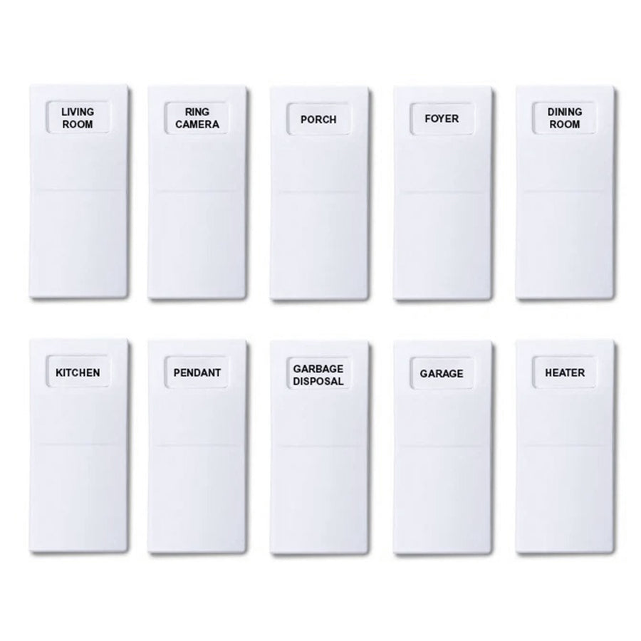 Identify Switch Labels - White - 10 Pack