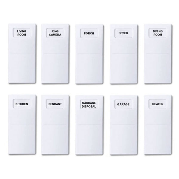 Identify Switch Labels - White - 10 Pack