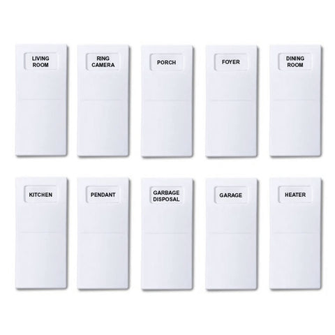Identify Switch Labels - White - 10 Pack