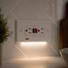 SnapPower Horizontal GuideLight 2PLUS - White, GFCI