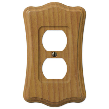 Austin Medium Oak Finish - 1 Duplex Wallplate - Wallplate Warehouse 176D 070686175019 1 Duplex