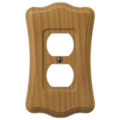 Austin Medium Oak Finish - 1 Duplex Wallplate