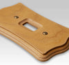 Austin Medium Oak Finish - 1 Phone Jack Wallplate - Wallplate Warehouse 176PH 070686175774 Phone Jacks