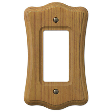 Austin Medium Oak Finish - 1 Rocker Wallplate - Wallplate Warehouse 176R 070686175095 1 Rocker
