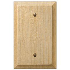 Baker Unfinished Alder Wood - 1 Blank Wallplate