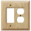 Baker Unfinished Alder Wood - 1 Rocker / 1 Duplex Wallplate - Wallplate Warehouse 180RD - B 070686311035 1 Rocker / 1 Duplex